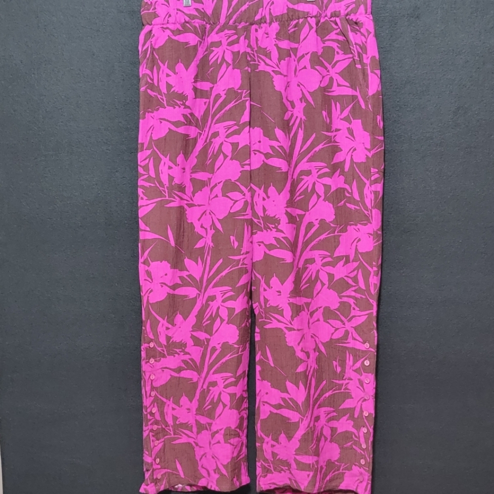 Soft Surroundings Pink Floral Patterned Pants SIZE 1X. #717